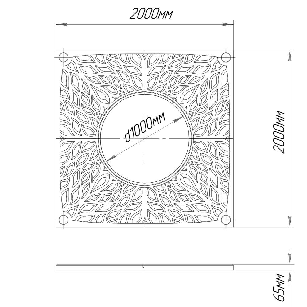 Приствольная решетка для дерева ZKING CRUST 2х2м Черная в Сыктывкаре фото