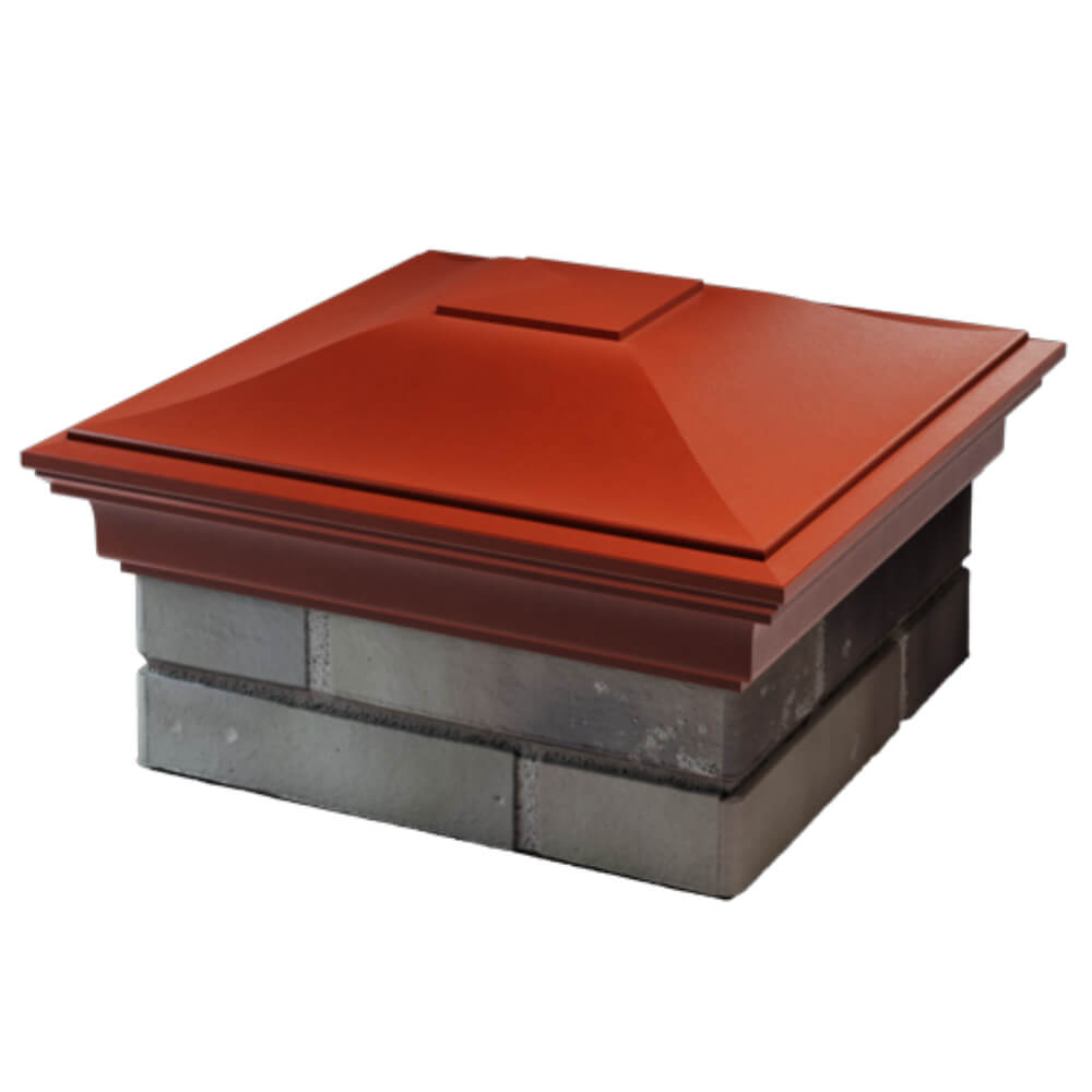 Колпак Zking Монблан Красный на столб 1.5х1.5 кирпича (385х385мм) в Сыктывкаре фото