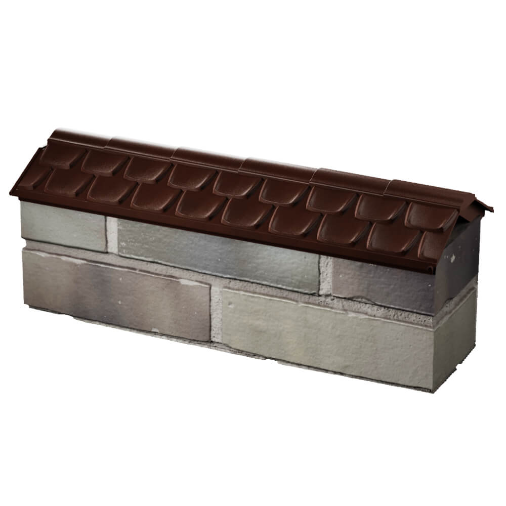 Парапет Zking Эльбрус Коричневый с посадкой на 0.5 кирпича (130мм) в Сыктывкаре фото