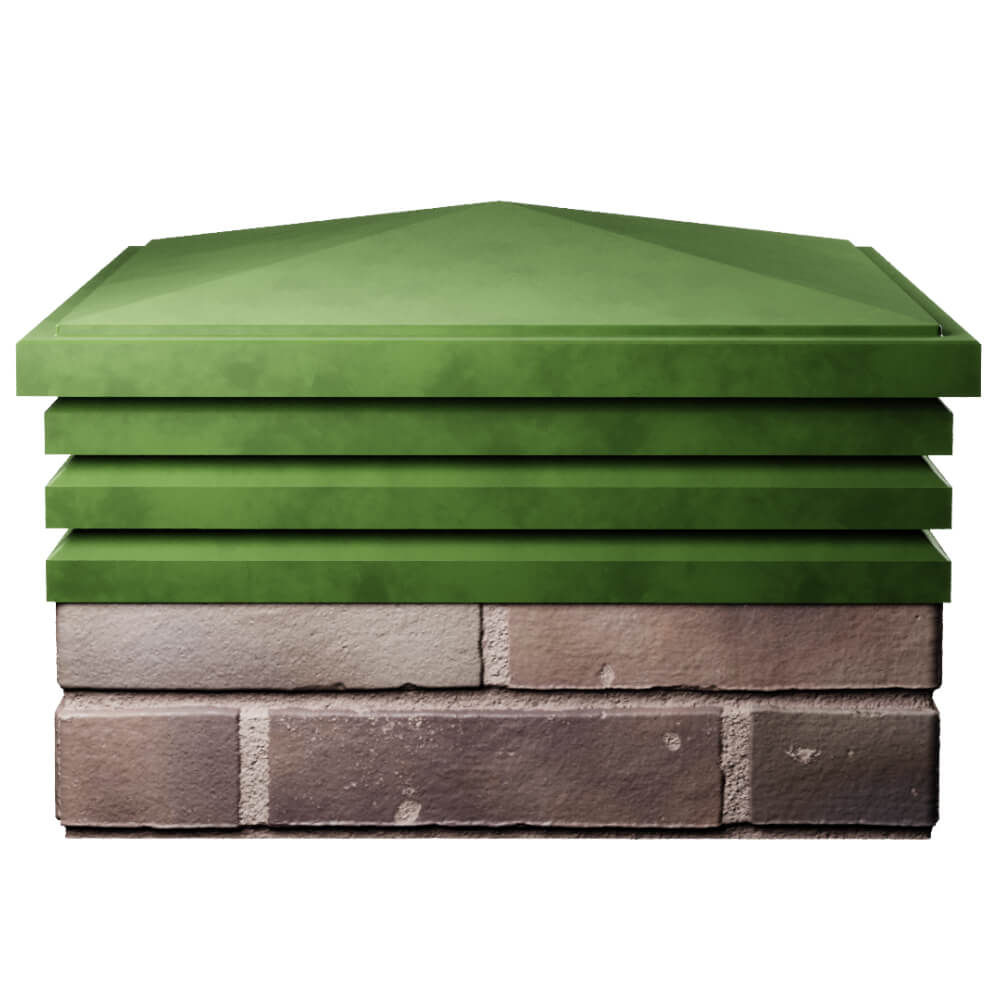 Колпак Zking Бона ХайТек Зеленый на столб 2х2 кирпича (513х513мм) Сыктывкар фото