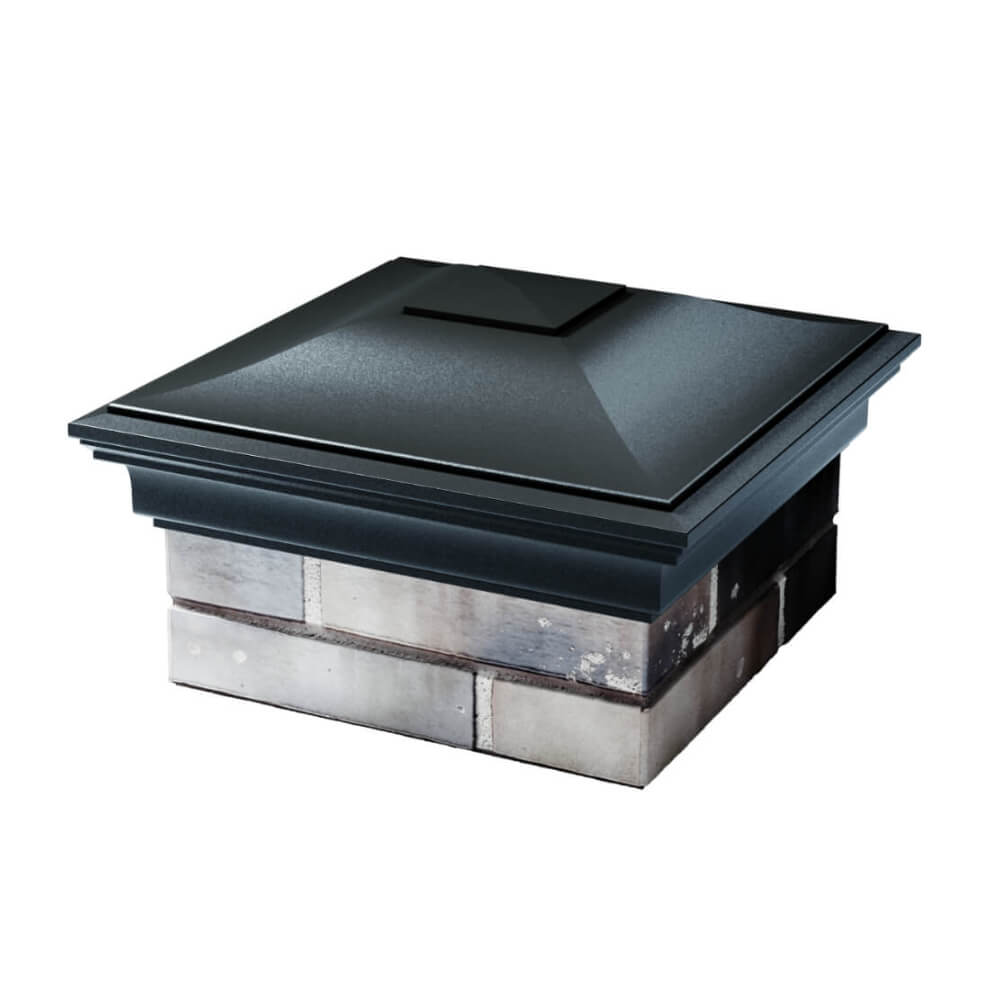 Колпак Zking Монблан Черный на столб 1.5х1.5 еврокирпича 0.7НФ (355х355мм) в Сыктывкаре фото