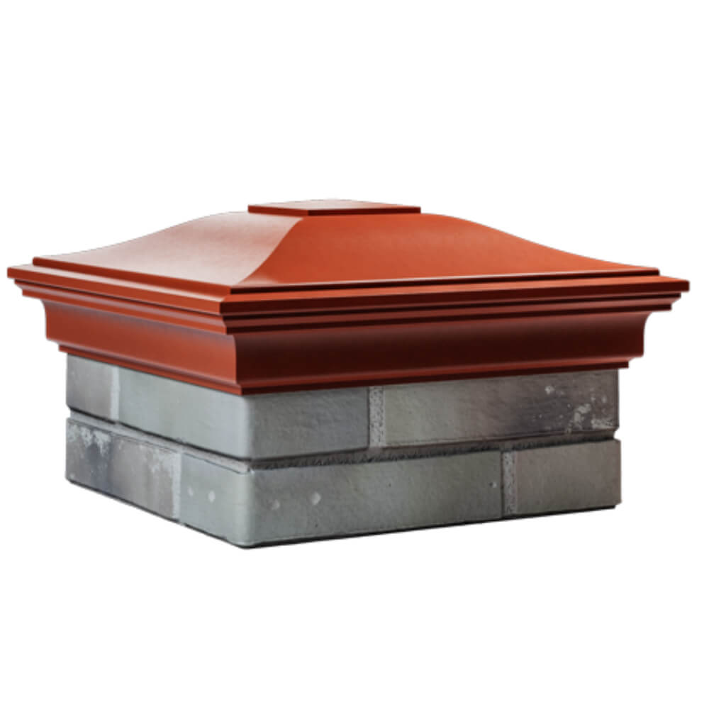 Колпак Zking Монблан Красный на столб 1.5х1.5 кирпича (385х385мм) в Сыктывкаре фото