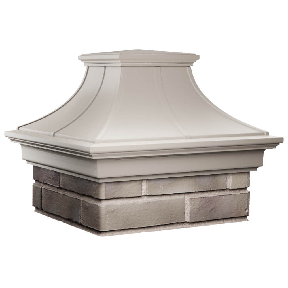 Колпак Zking Монблан Премиум Бежевый на столб 1.5х1.5 кирпича (385х385мм) в Сыктывкаре фото