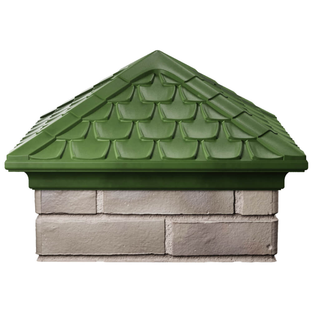 Колпак Zking Эльбрус Зеленый на столб 1.5х1.5 кирпича (385х385мм) Сыктывкар фото