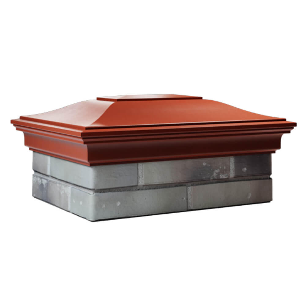 Колпак Zking Монблан Красный на столб 2х1.5 кирпича (515х385мм) в Сыктывкаре фото