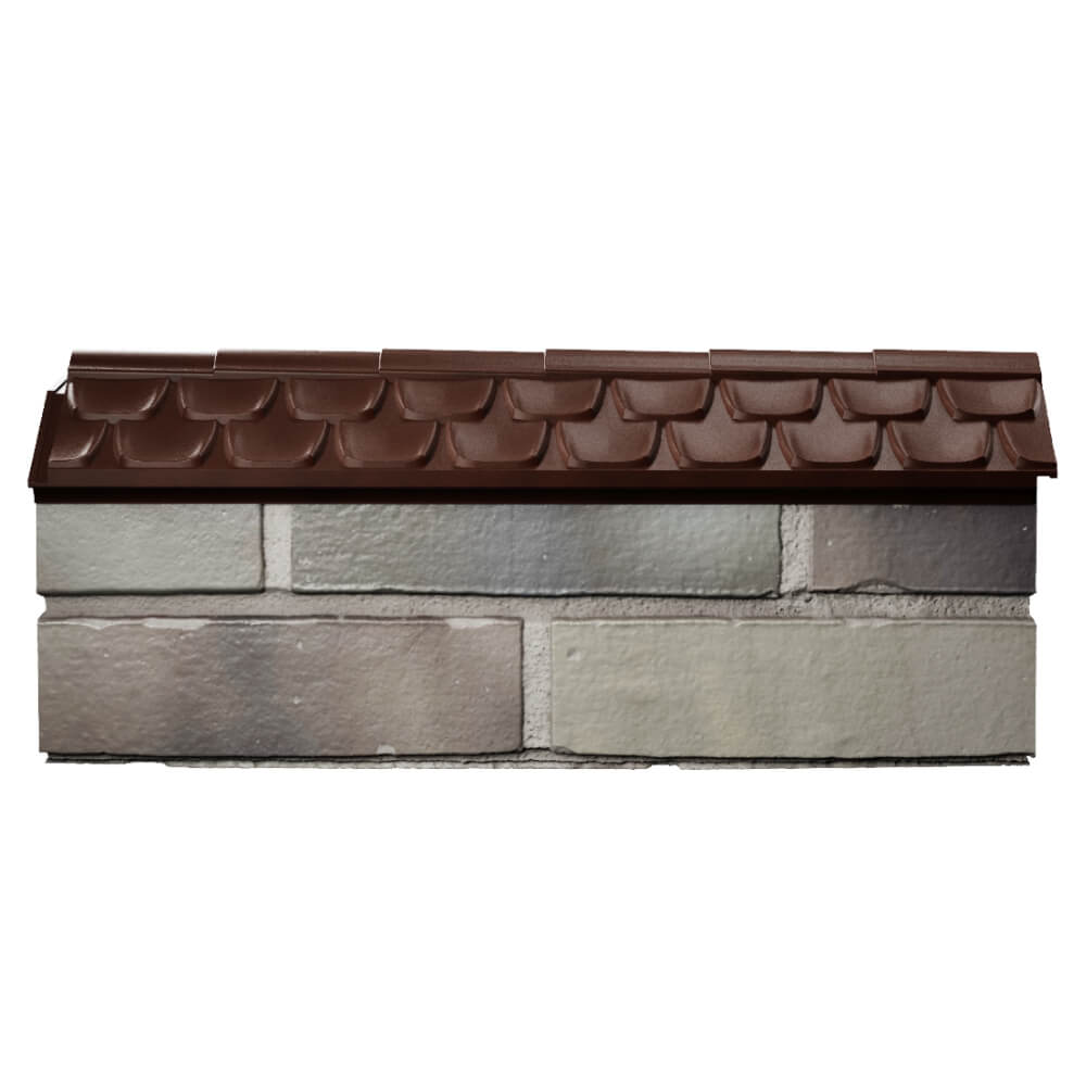 Парапет Zking Эльбрус Коричневый с посадкой на 0.5 кирпича (130мм) в Сыктывкаре фото