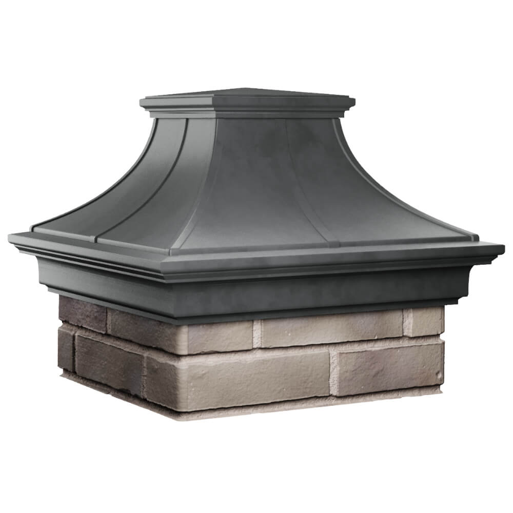 Колпак Zking Монблан Премиум Серый на столб 1.5х1.5 кирпича (385х385мм) в Сыктывкаре фото