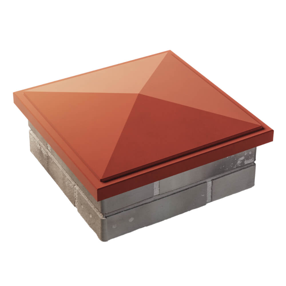 Колпак Zking БонаМоно Красный на столб 1.5х1.5 кирпича (385х385, 400х400мм) в Сыктывкаре фото