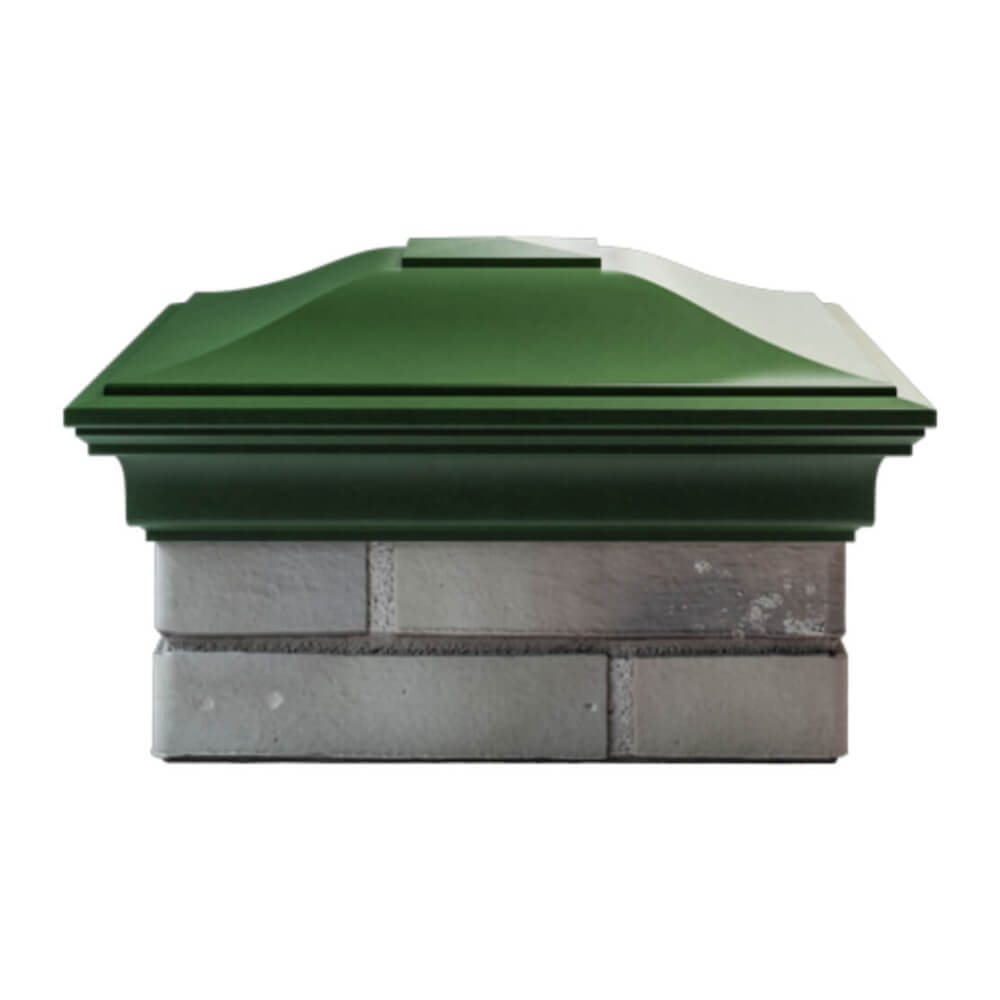 Колпак Zking Монблан Зеленый на столб 1.5х1.5 еврокирпича 0.7НФ (355х355мм) Сыктывкар фото
