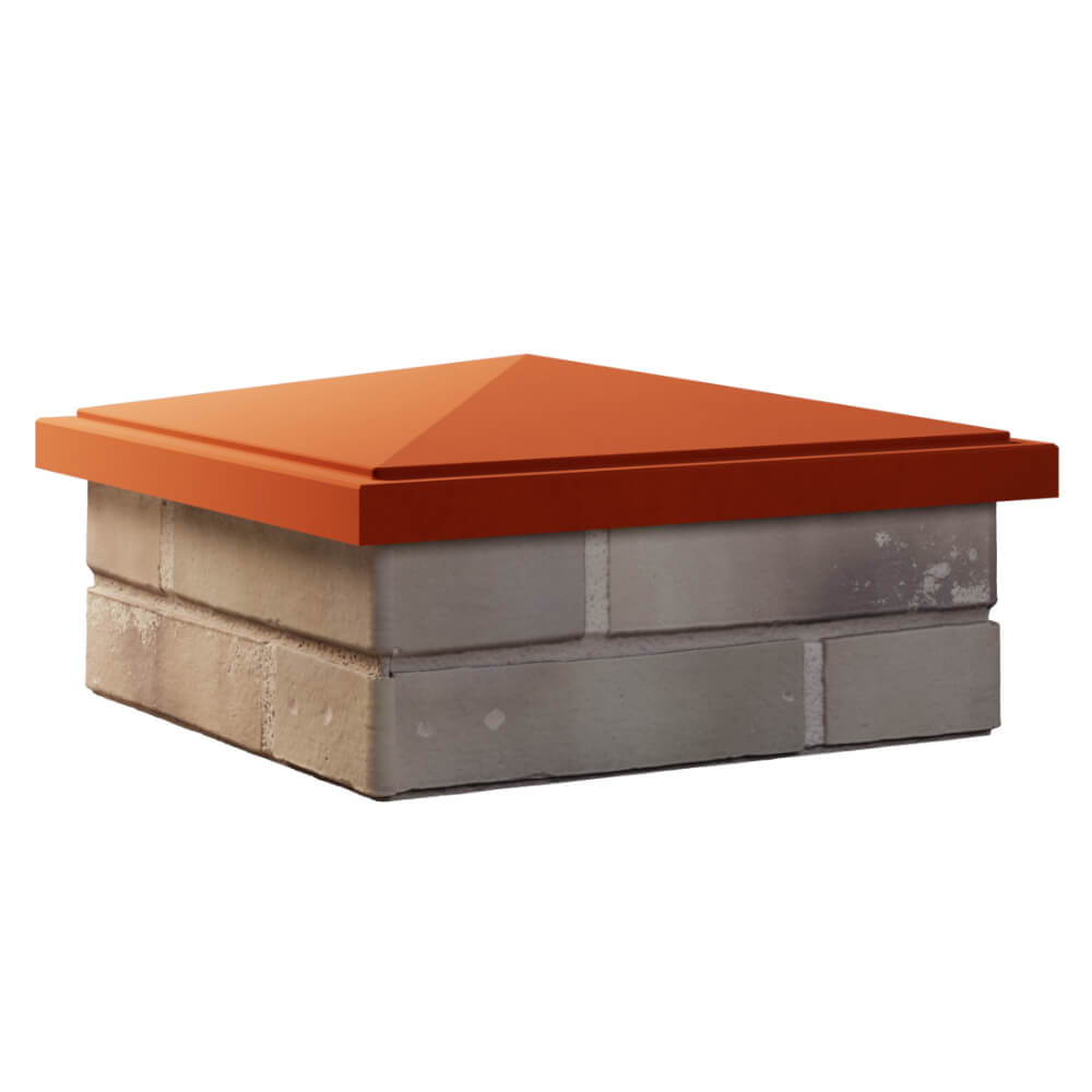 Колпак Zking БонаМоно Красный на столб 1.5х1.5 кирпича (385х385, 400х400мм) в Сыктывкаре фото