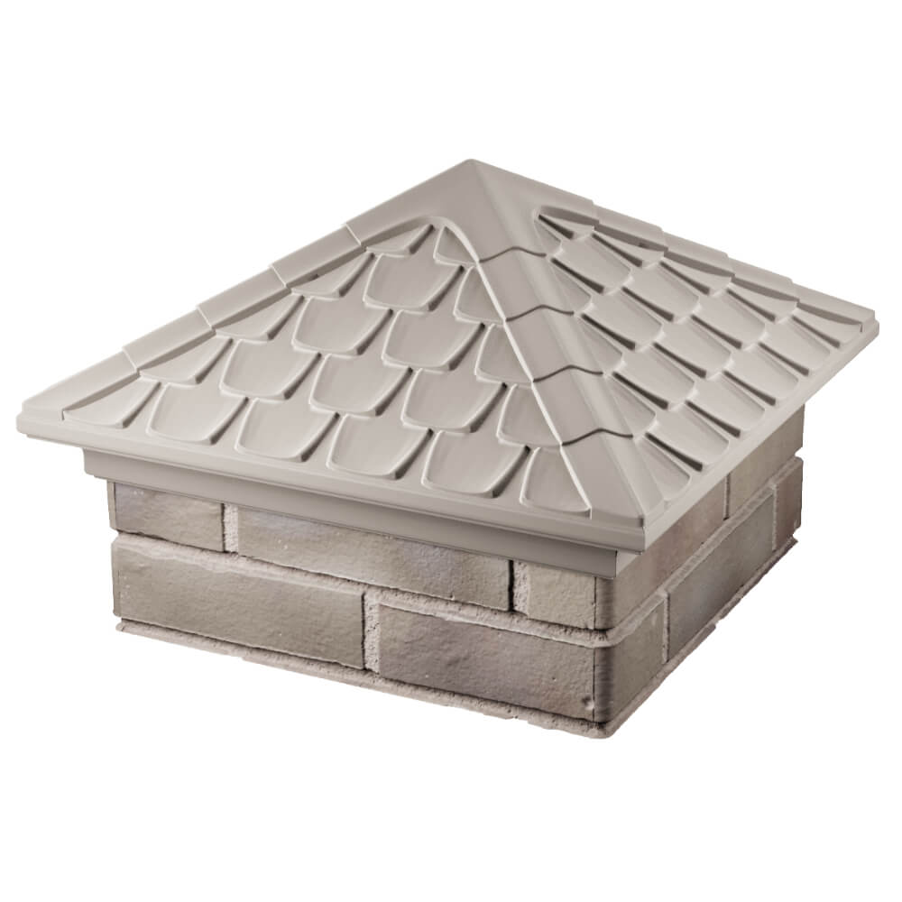 Колпак Zking Эльбрус Бежевый на столб 1.5х1.5 кирпича (385х385мм) в Сыктывкаре фото