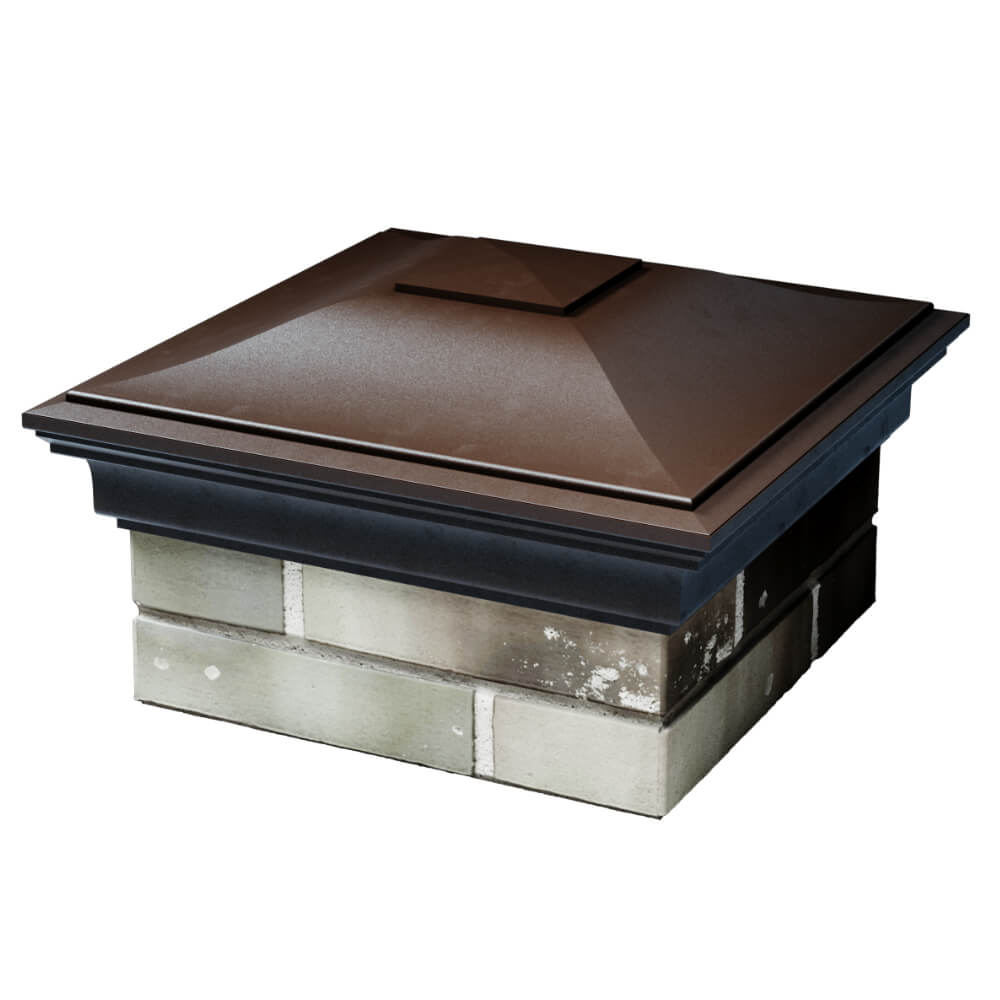 Колпак Zking Монблан Коричневый на столб 1.5х1.5 кирпича (385х385мм) в Сыктывкаре фото