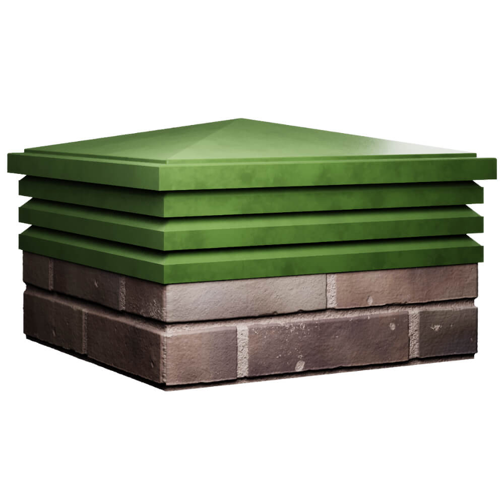 Колпак Zking Бона ХайТек Зеленый на столб 2х2 кирпича (513х513мм) в Сыктывкаре фото