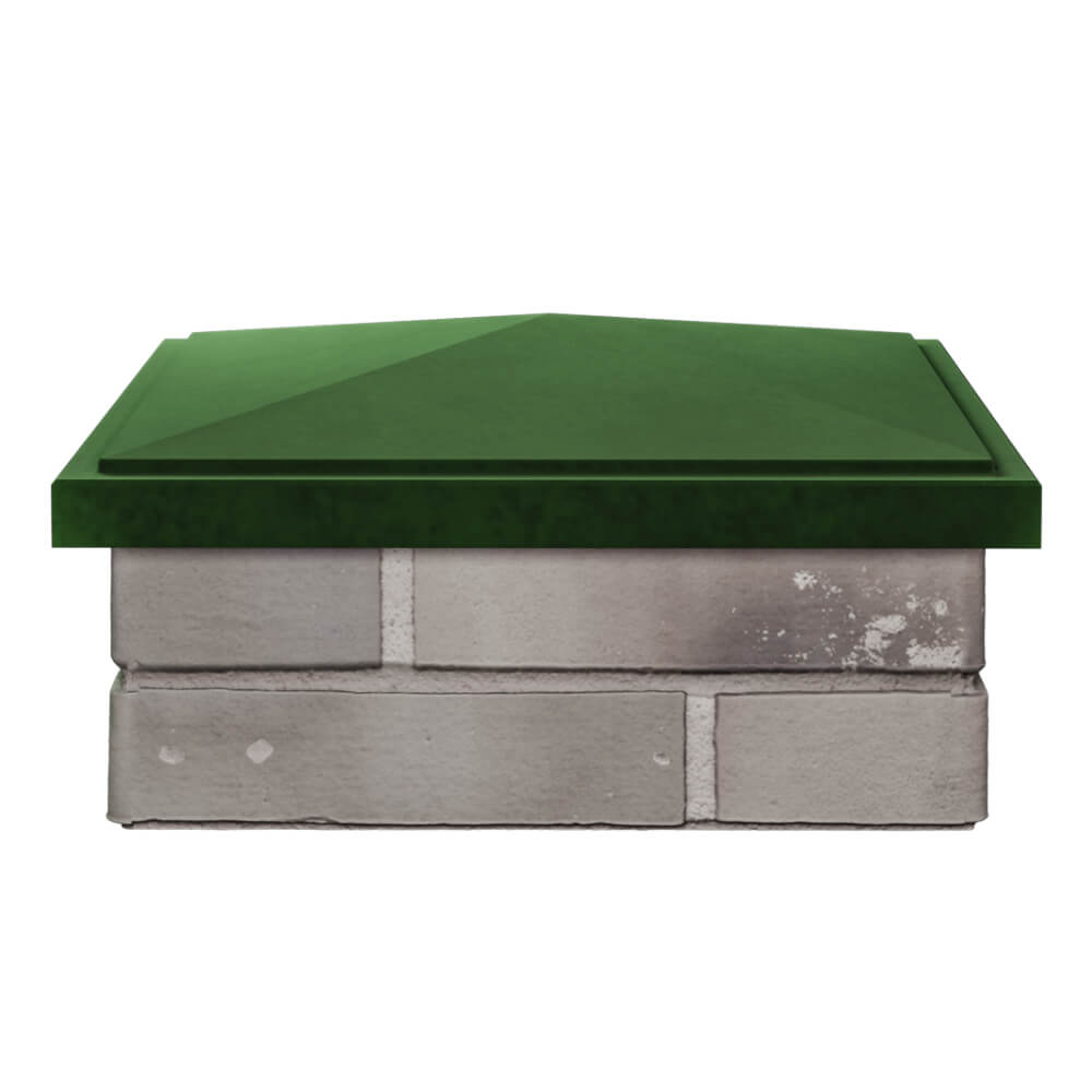 Колпак Zking БонаМоно Зеленый на столб 1.5х1.5 кирпича (385х385, 400х400мм) Сыктывкар фото