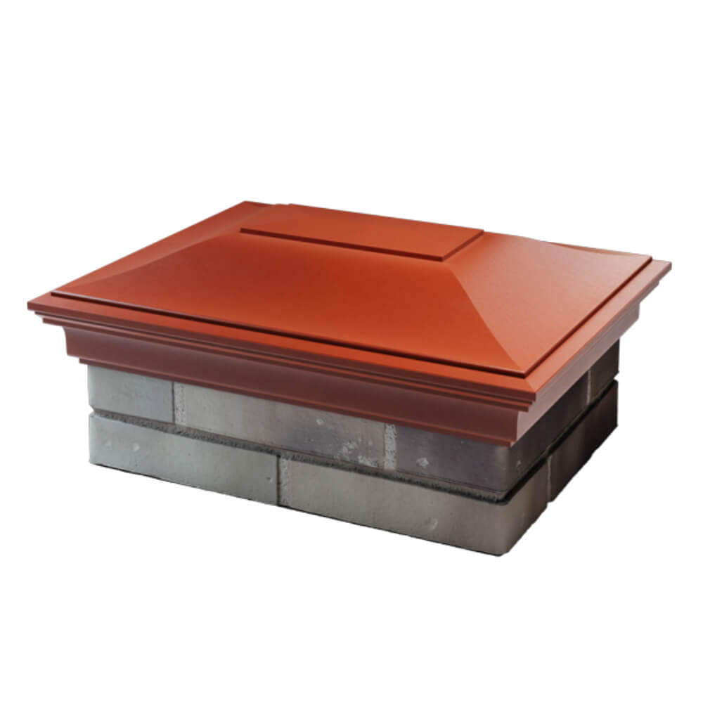 Колпак Zking Монблан Красный на столб 2х1.5 кирпича (515х385мм) в Сыктывкаре фото