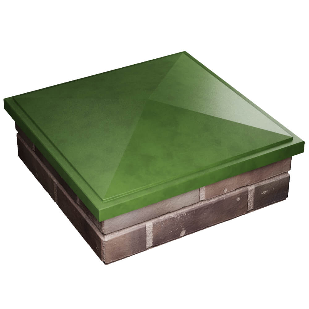 Колпак Zking БонаМоно Зеленый на столб 2х2 кирпича (515х515, 530х530мм) в Сыктывкаре фото