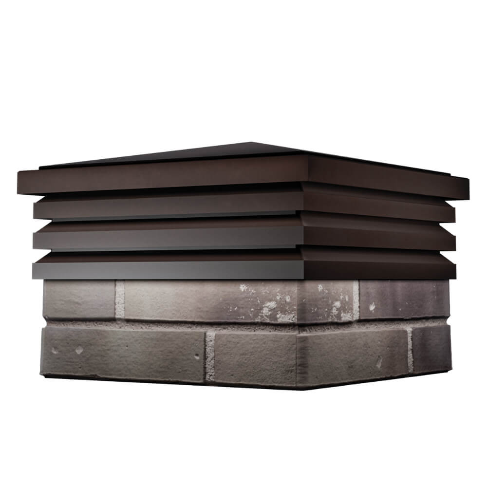 Колпак Zking Бона ХайТек Коричневый на столб 1.5х1.5 кирпича (385х385мм) в Сыктывкаре фото