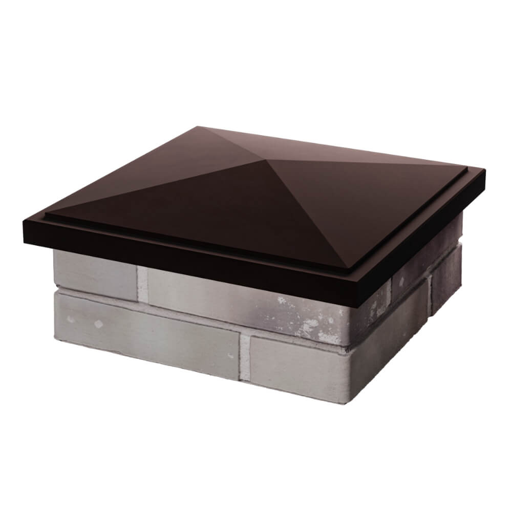 Колпак Zking БонаМоно Коричневый на столб 1.5х1.5 кирпича (385х385, 400х400мм) в Сыктывкаре фото