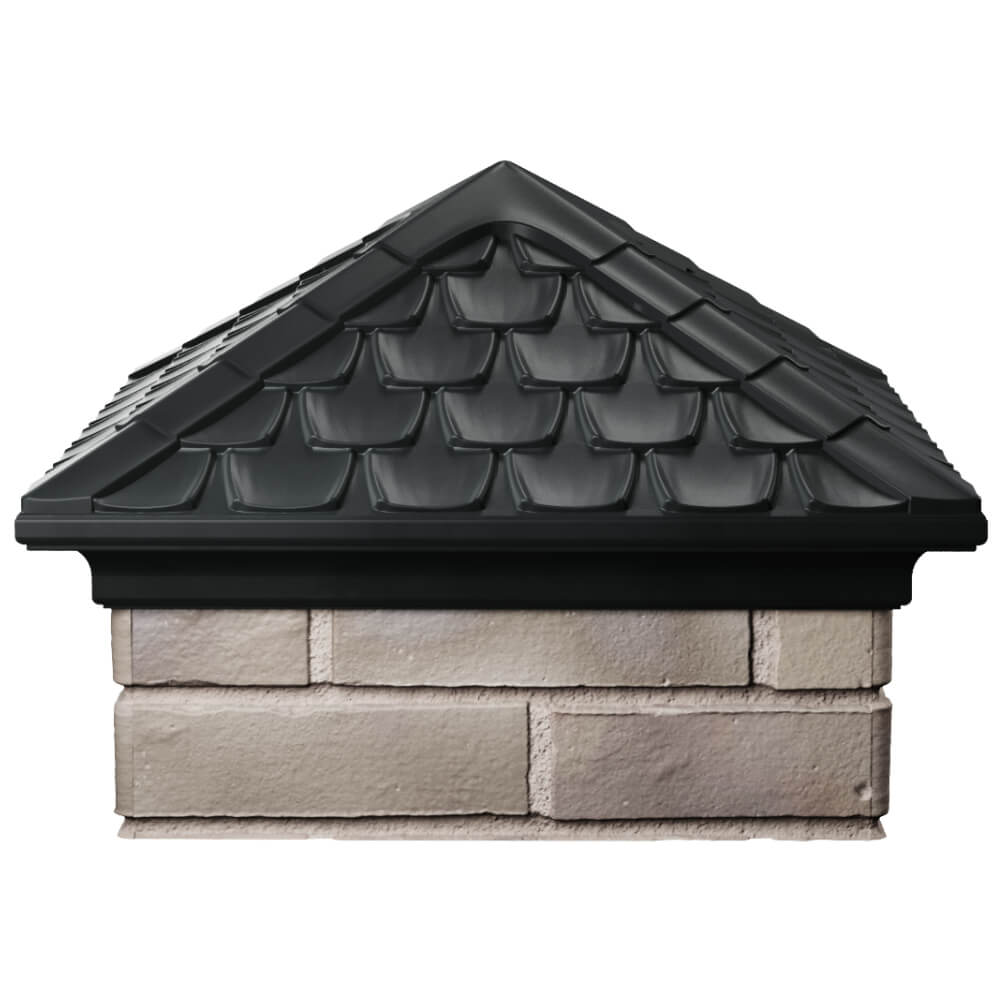 Колпак Zking Эльбрус Черный на столб 1.5х1.5 кирпича (385х385мм) Сыктывкар фото