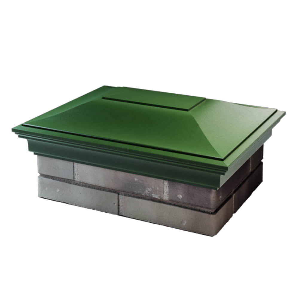 Колпак Zking Монблан Зеленый на столб 2х1.5 кирпича (515х385мм) в Сыктывкаре фото