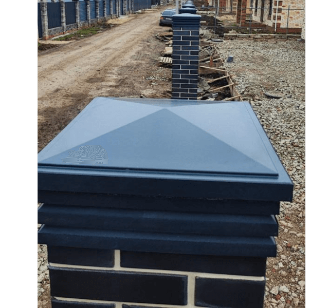 Колпак Zking Бона ХайТек Серый на столб 1.5х1.5 кирпича (385х385мм) в Сыктывкаре фото