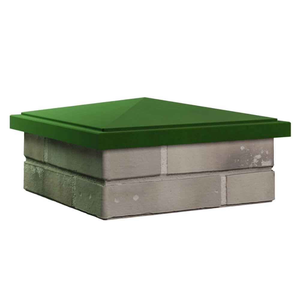 Колпак Zking БонаМоно Зеленый на столб 1.5х1.5 кирпича (385х385, 400х400мм) в Сыктывкаре фото