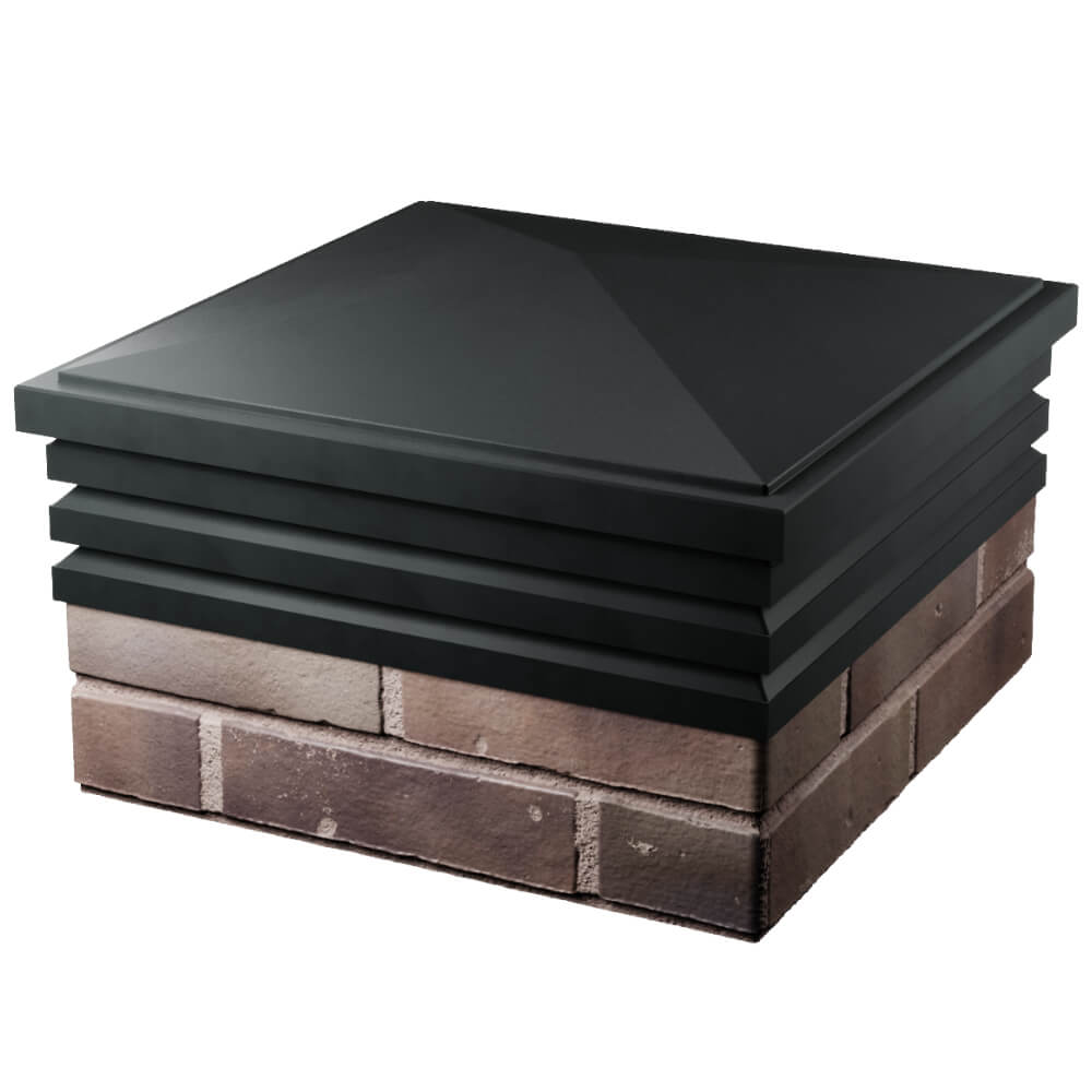 Колпак Zking Бона ХайТек Черный на столб 2х2 кирпича (513х513мм) в Сыктывкаре фото