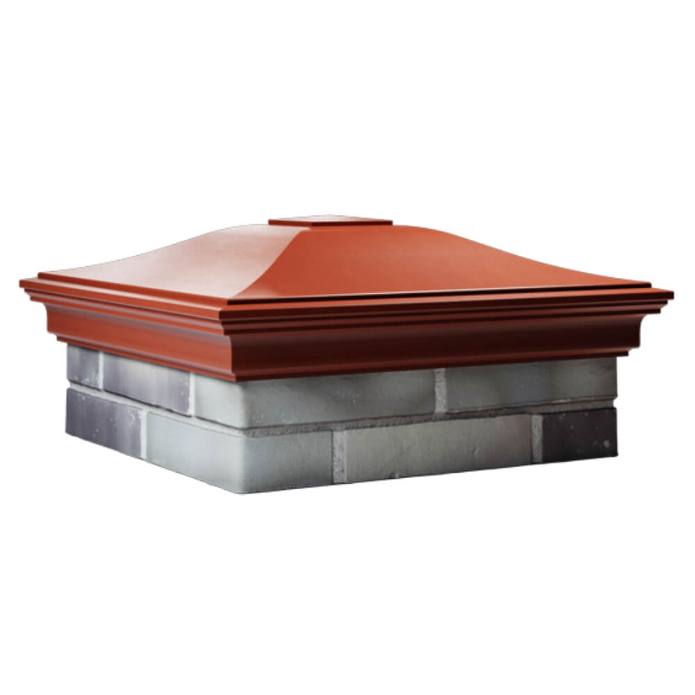 Колпак Zking Монблан Красный на столб 2х2 кирпича (515х515мм) в Сыктывкаре фото