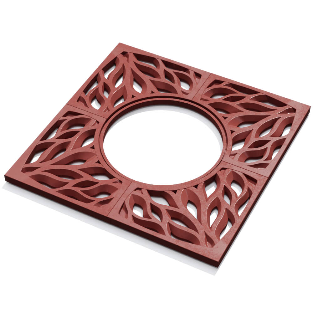 Приствольная решетка для дерева ZKING CRUST 1.2х1.2м Красная в Сыктывкаре фото