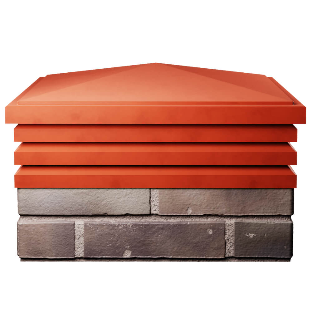 Колпак Zking Бона ХайТек Красный на столб 2х2 кирпича (513х513мм) Сыктывкар фото