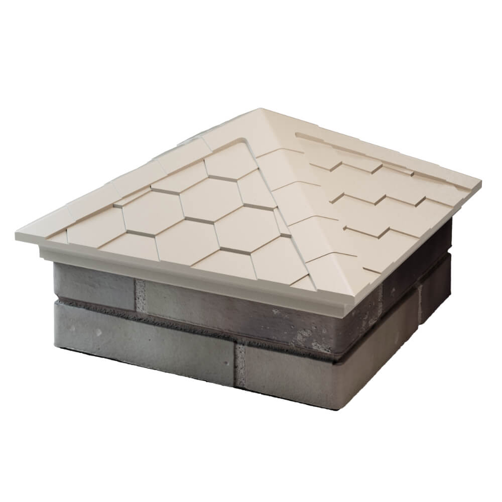 Колпак Zking Эверест Бежевый на столб 1.5х1.5 кирпича (390х390мм) в Сыктывкаре фото