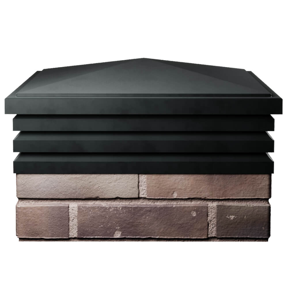 Колпак Zking Бона ХайТек Черный на столб 2х2 кирпича (513х513мм) Сыктывкар фото