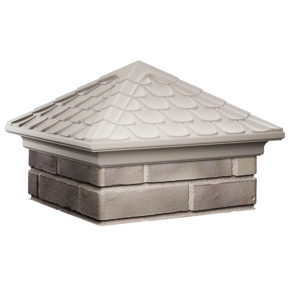 Колпак Zking Эльбрус Бежевый на столб 1.5х1.5 кирпича (385х385мм) в Сыктывкаре фото