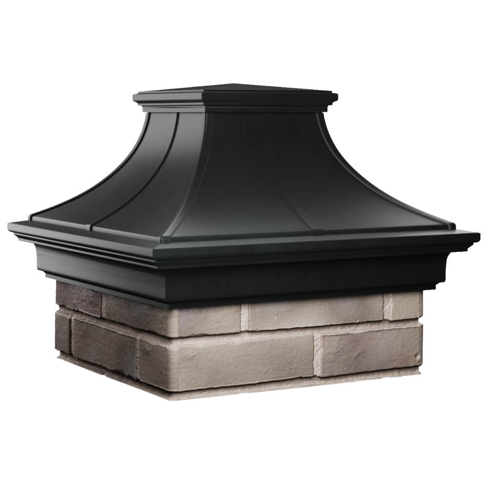 Колпак Zking Монблан Премиум Черный на столб 1.5х1.5 кирпича (385х385мм) в Сыктывкаре фото