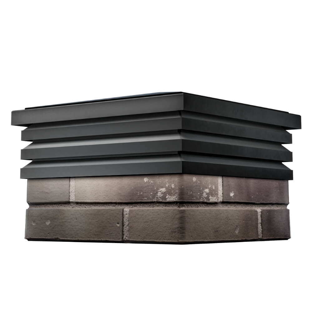 Колпак Zking Бона ХайТек Черный на столб 1.5х1.5 кирпича (385х385мм) в Сыктывкаре фото