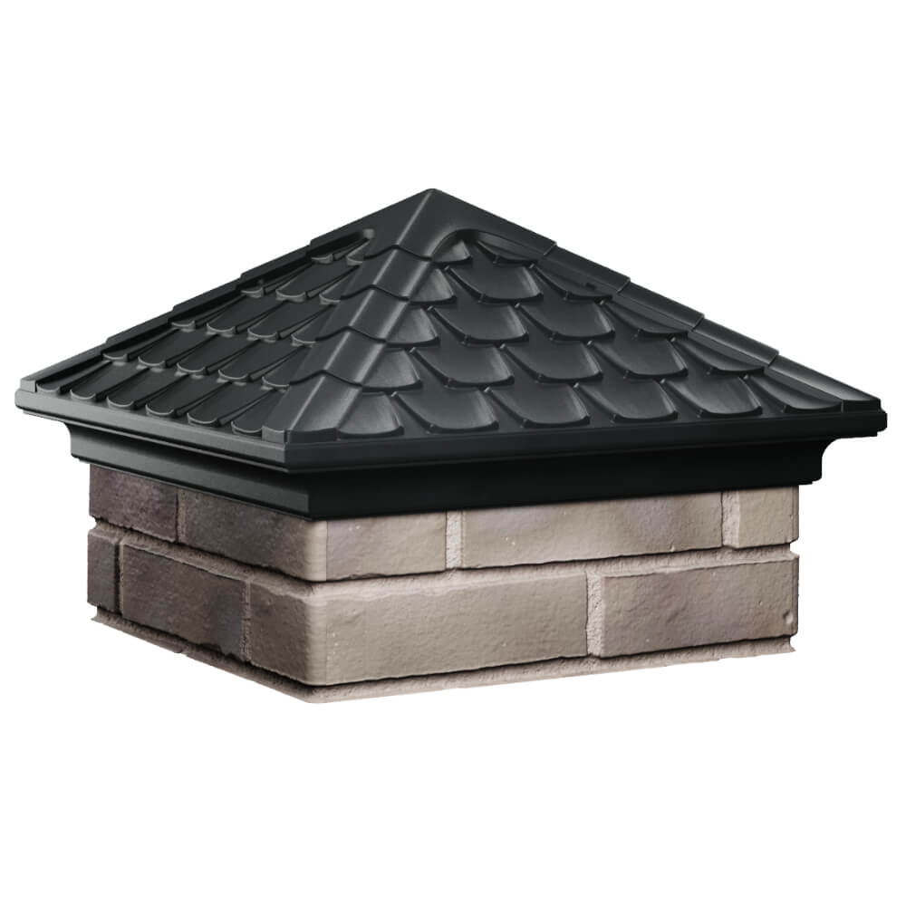 Колпак Zking Эльбрус Черный на столб 1.5х1.5 кирпича (385х385мм) в Сыктывкаре фото