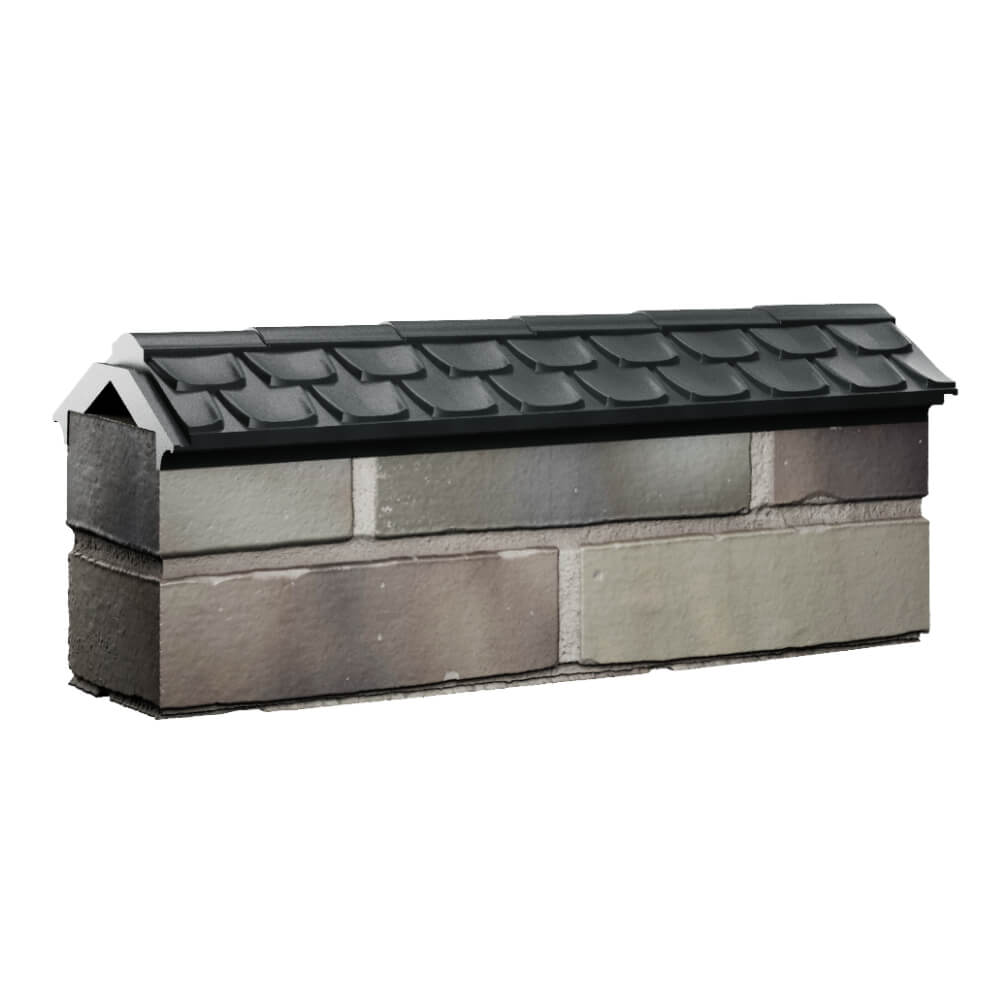 Парапет Zking Эльбрус Черный с посадкой на 0.5 кирпича (130мм) Сыктывкар фото