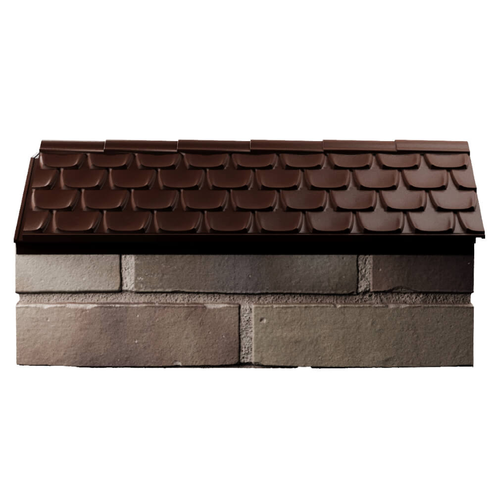 Парапет Zking Эльбрус Коричневый с посадкой на 1 кирпич (255мм) в Сыктывкаре фото