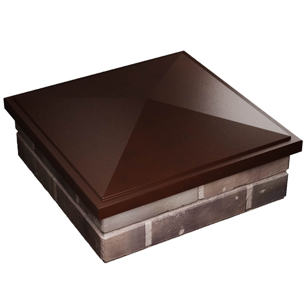 Колпак Zking БонаМоно Коричневый на столб 2х2 кирпича (515х515, 530х530мм) в Сыктывкаре фото