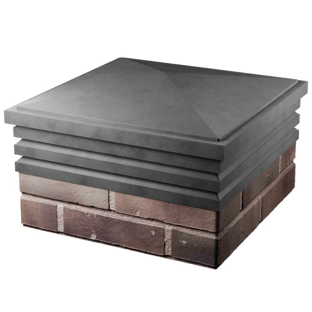 Колпак Zking Бона ХайТек Серый на столб 2х2 кирпича (513х513мм) в Сыктывкаре фото