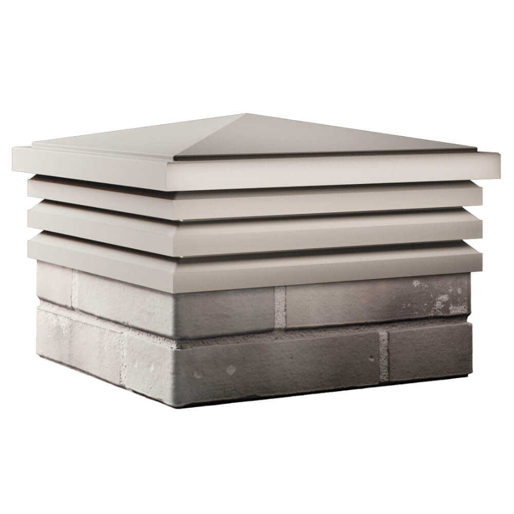 Колпак Zking Бона ХайТек Бежевый на столб 1.5х1.5 кирпича (385х385мм) в Сыктывкаре фото