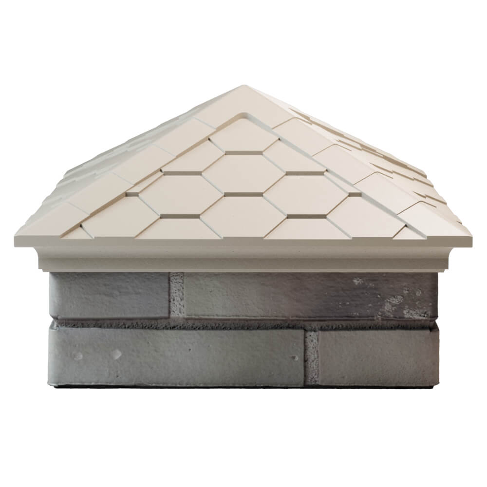 Колпак Zking Эверест Бежевый на столб 1.5х1.5 кирпича (390х390мм) Сыктывкар фото