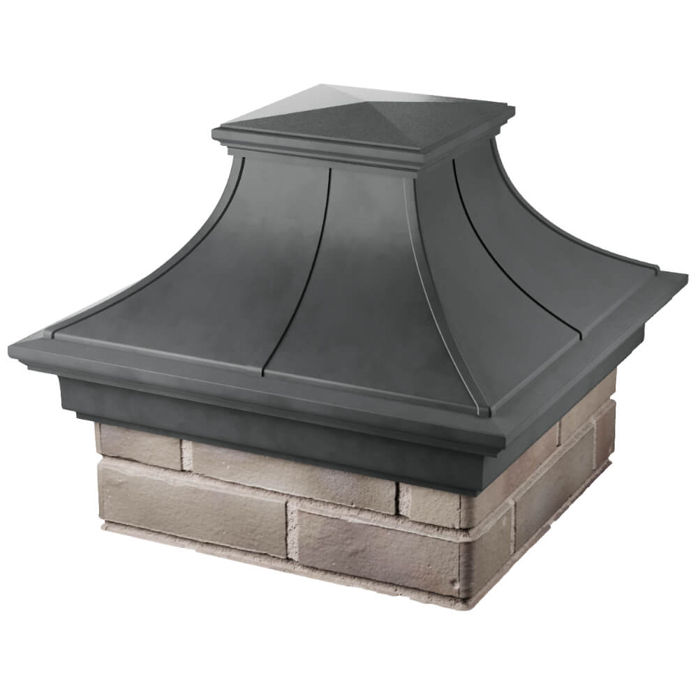Колпак Zking Монблан Премиум Серый на столб 1.5х1.5 кирпича (385х385мм) в Сыктывкаре фото