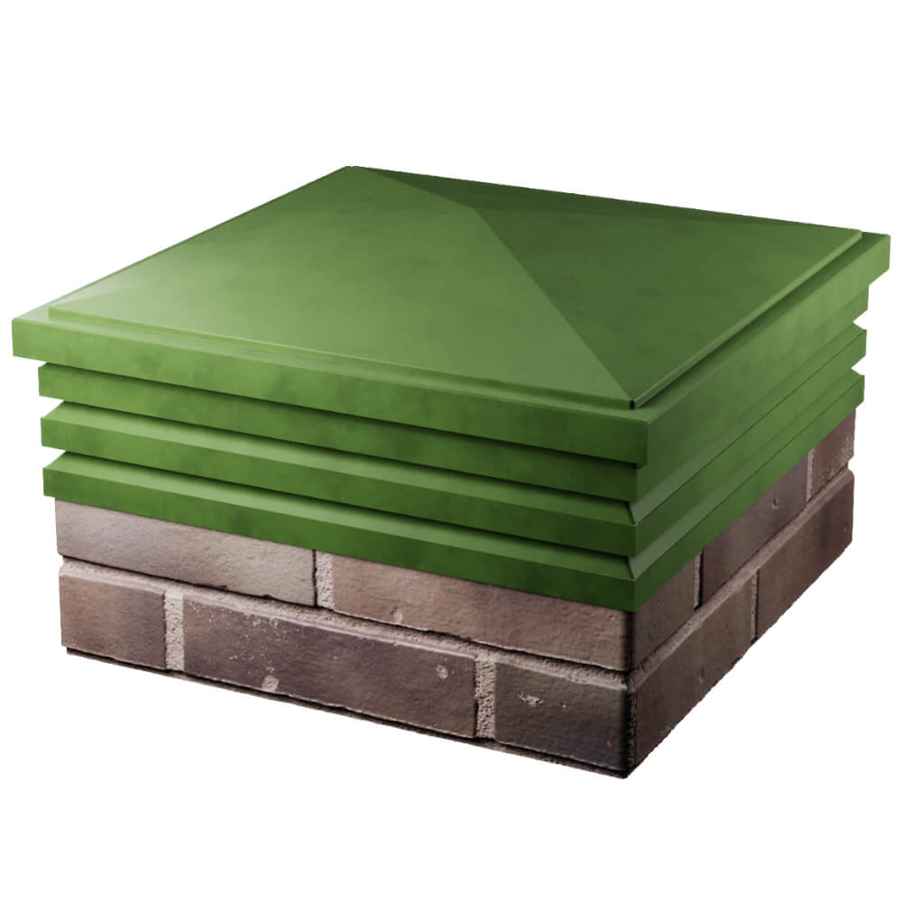 Колпак Zking Бона ХайТек Зеленый на столб 2х2 кирпича (513х513мм) в Сыктывкаре фото