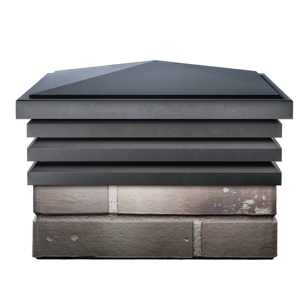 Колпак Zking Бона ХайТек Серый на столб 1.5х1.5 кирпича (385х385мм) Сыктывкар фото