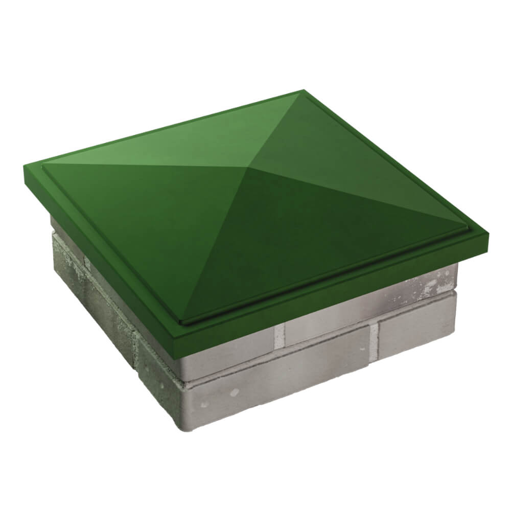 Колпак Zking БонаМоно Зеленый на столб 1.5х1.5 кирпича (385х385, 400х400мм) в Сыктывкаре фото