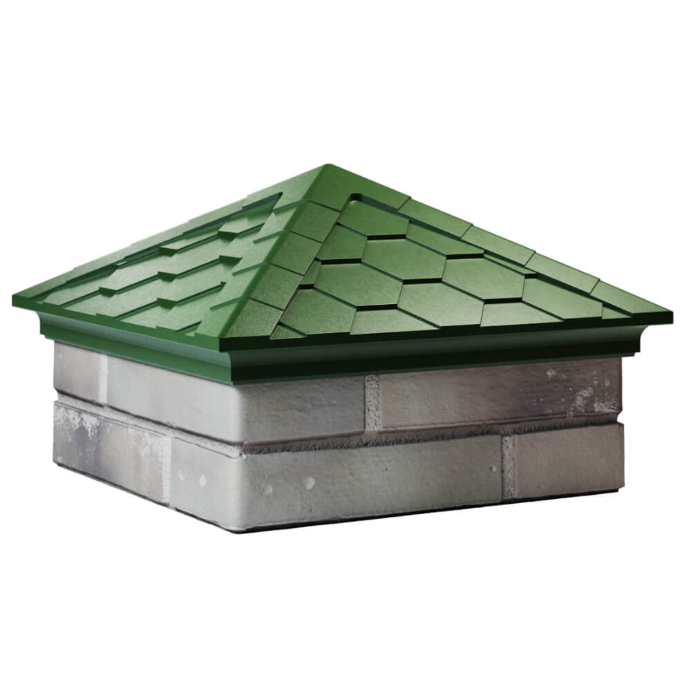 Колпак Zking Эверест Зеленый на столб 1.5х1.5 кирпича (390х390мм) в Сыктывкаре фото