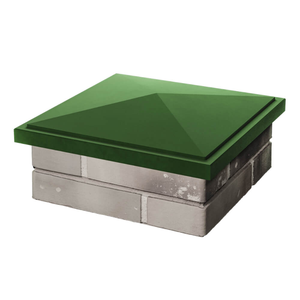 Колпак Zking БонаМоно Зеленый на столб 1.5х1.5 кирпича (385х385, 400х400мм) в Сыктывкаре фото