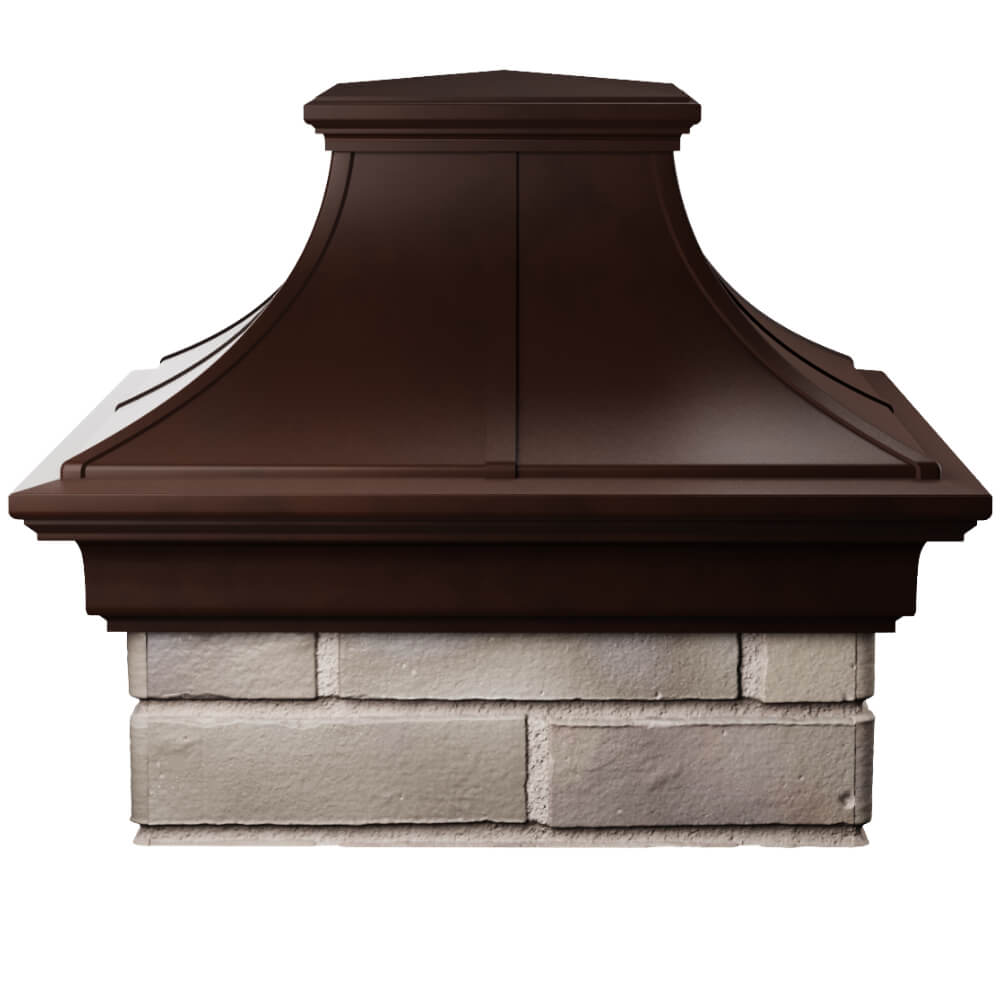 Колпак Zking Монблан Премиум Коричневый на столб 1.5х1.5 кирпича (385х385мм) Сыктывкар фото