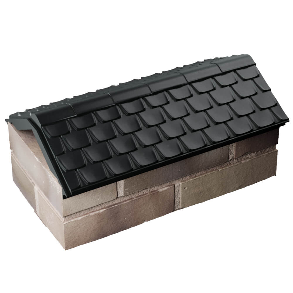 Парапет Zking Эльбрус Черный с посадкой на 1 кирпич (255мм) в Сыктывкаре фото